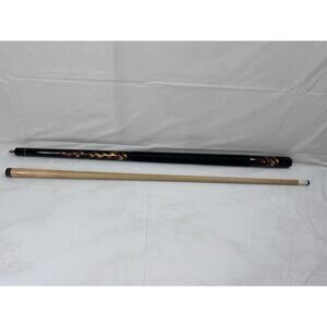 Rage 312 Pool Cue Billiard Flaming 8-Ball Cue Maple Vintage